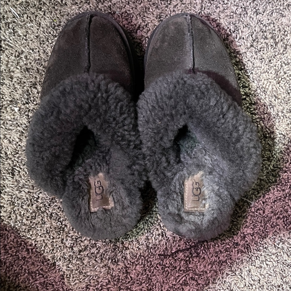 UGG Charcoal Shearling Slippers